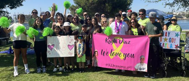 Kyla Diaz (a patient at MemorialCare Miller Children's & Women's Hospital Long Beach) stands in solidarity with her family. 